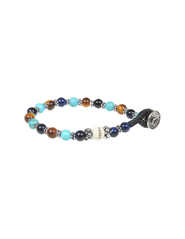 Bracciale Gerba LAB 076 Turchese e Occhio di Tigre 