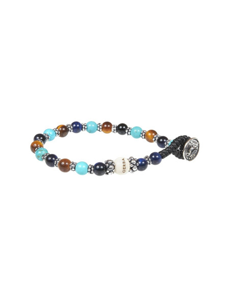 Bracciale Gerba LAB 076 Turchese e Occhio di Tigre 